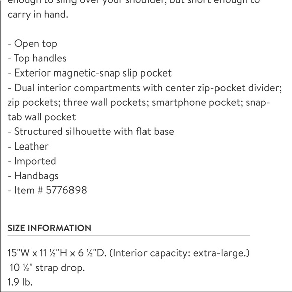 Tory Burch Robinson Saffiano Leather Tote - Picture 3 of 3